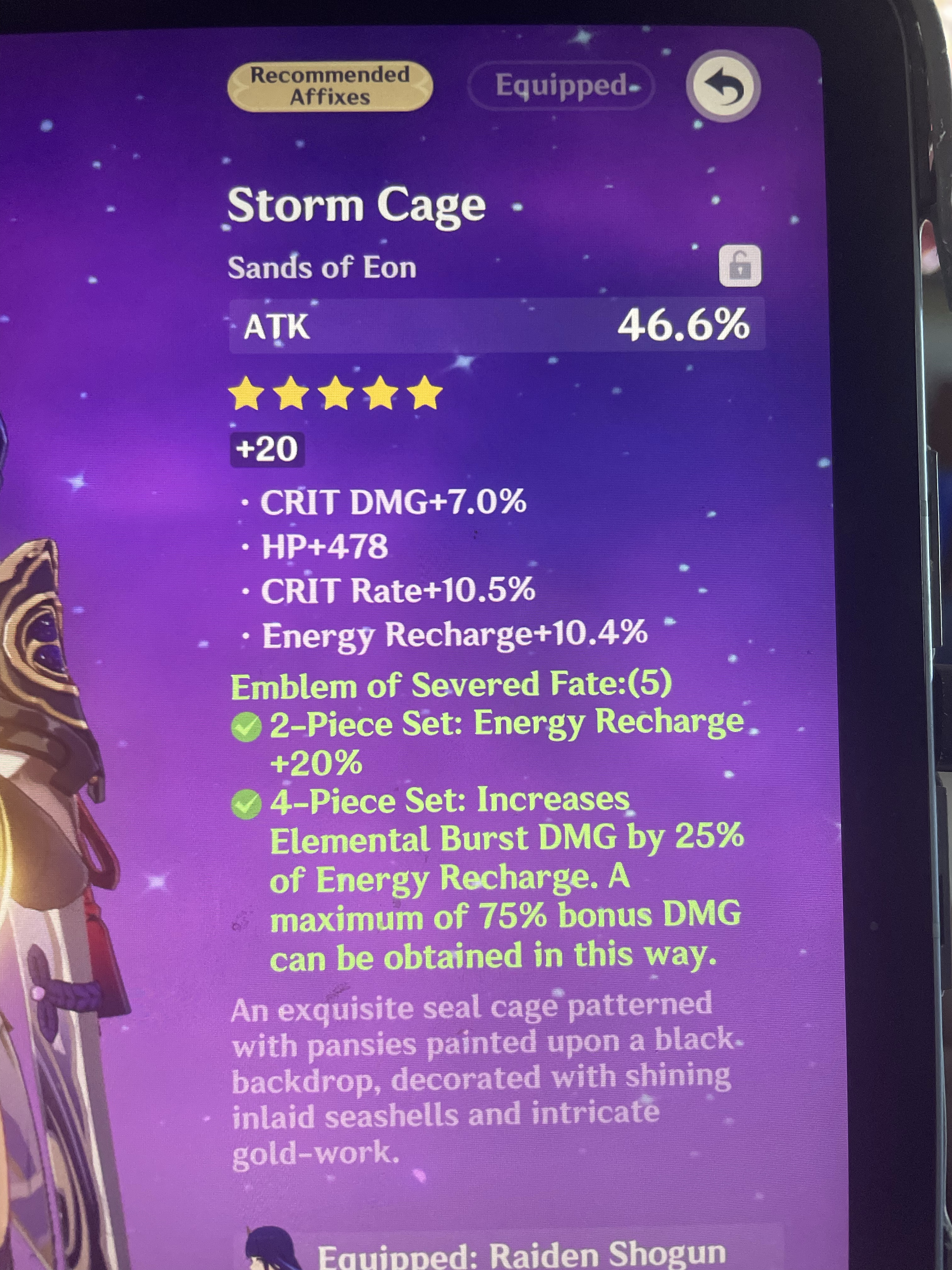 are these good for raiden.. Genshin Impact | HoYoLAB