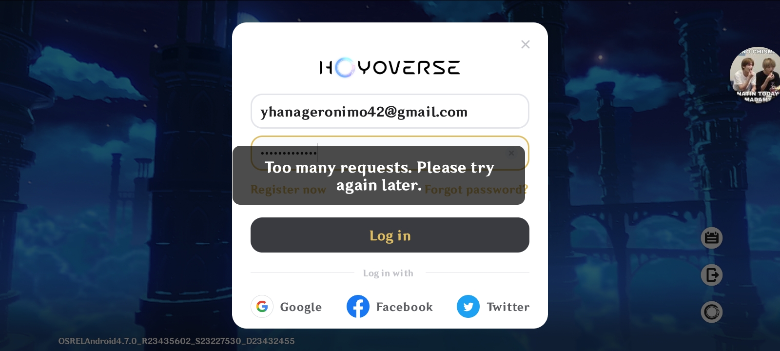 Guysss help.me I can't log in any of my accs :( Genshin Impact | HoYoLAB