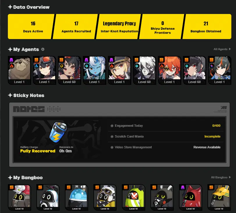 Zenless Zone Zero Version 1.0 HoYoLAB Tools Available! | HoYoLAB