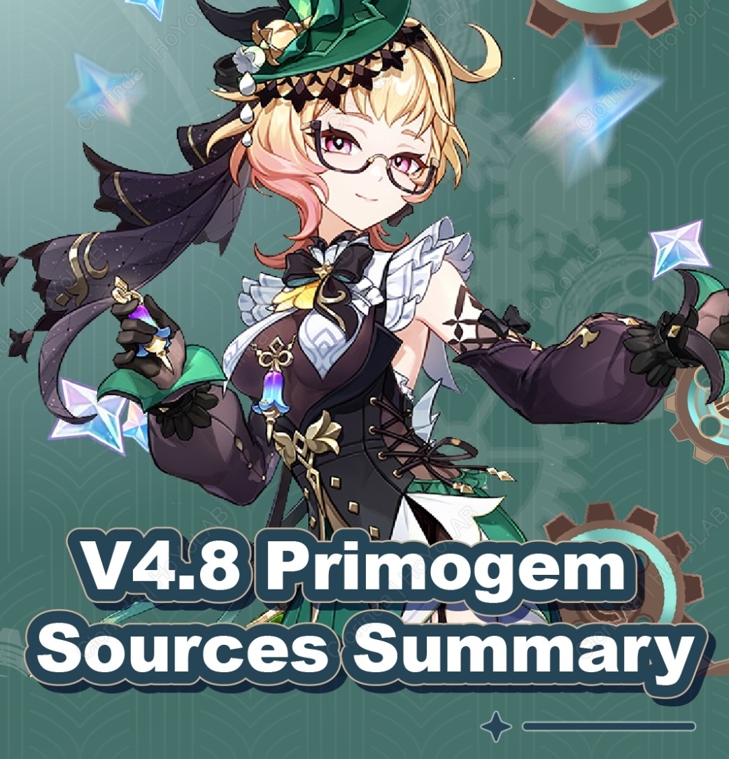 VERSION 4.8 ALL PRIMOGEMS TOTAL SOURCE Genshin Impact | HoYoLAB