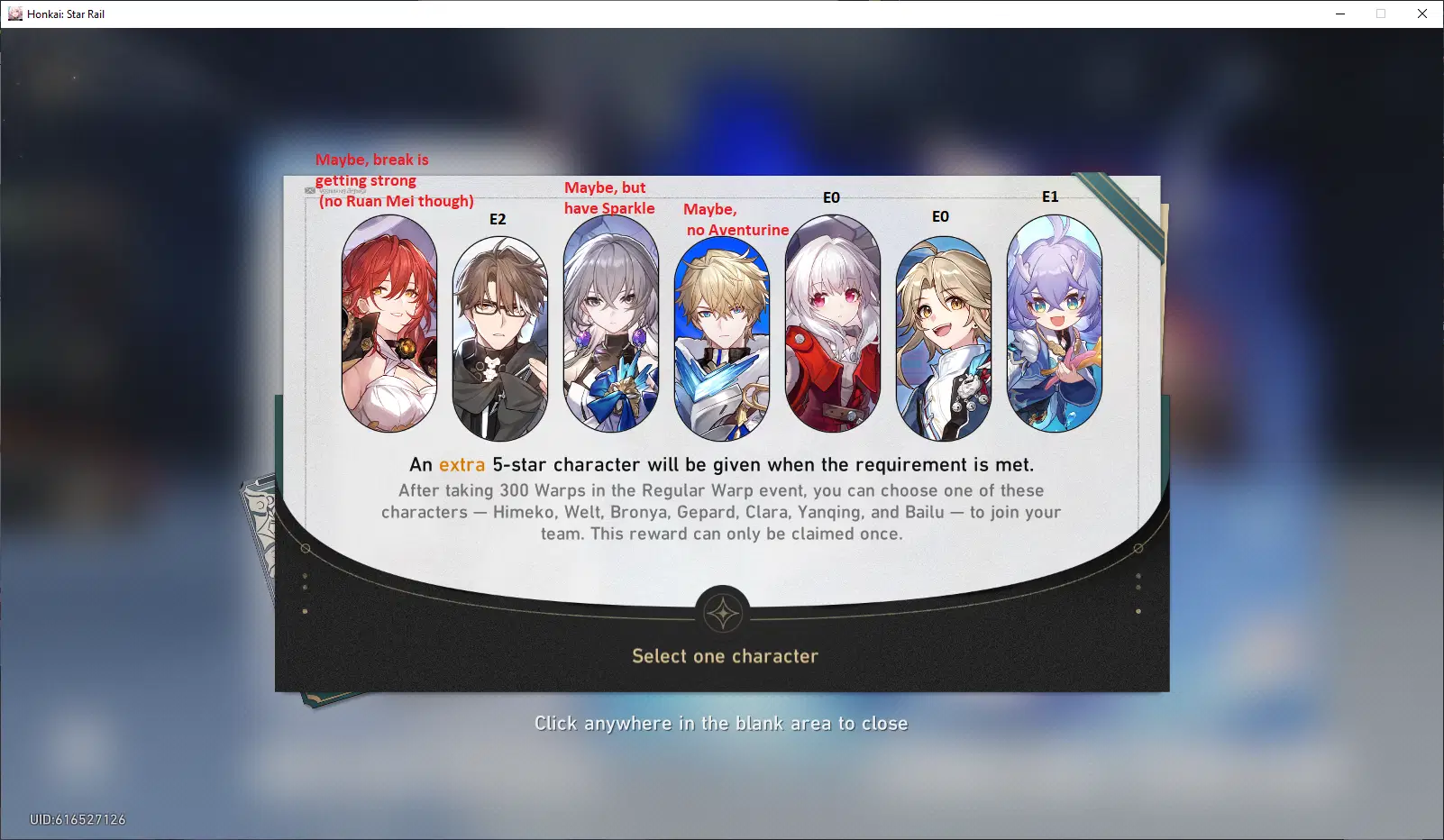 Who to get for Stellar Warp 300 pull reward? Honkai: Star Rail 