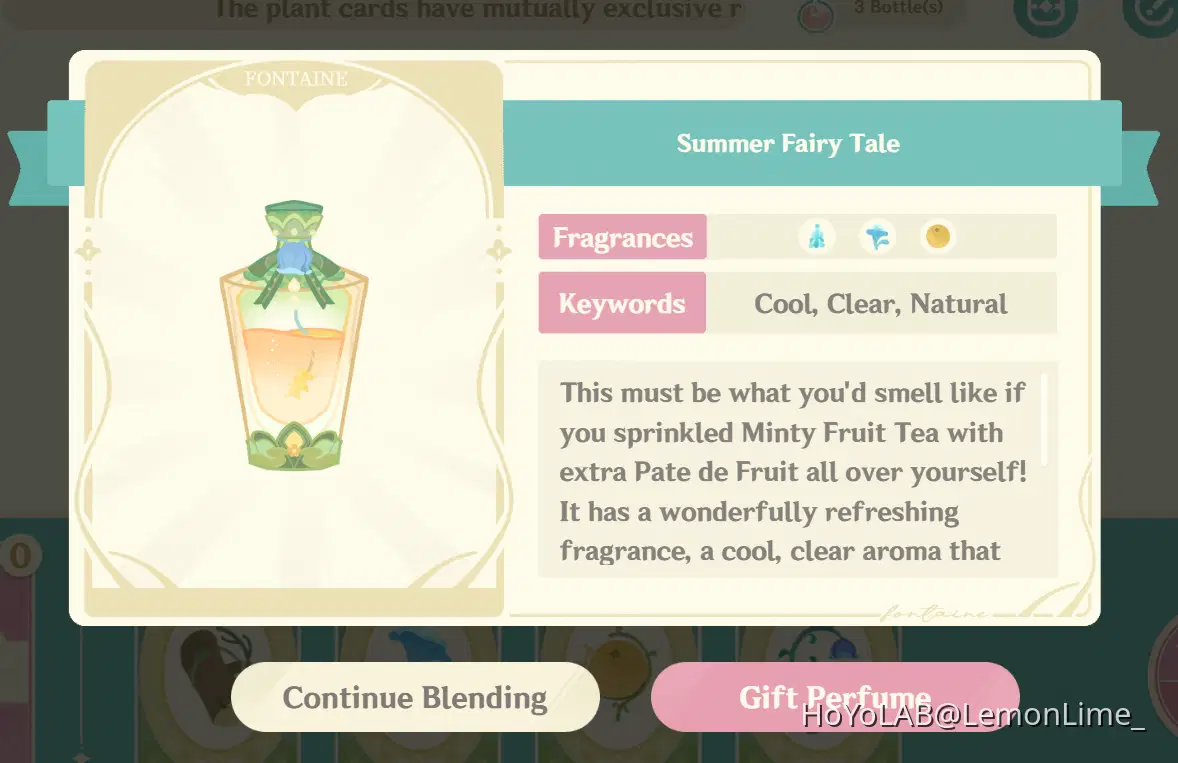 Guide - All Emilie Web event Perfume Formulae (Fragrant Fantasy 