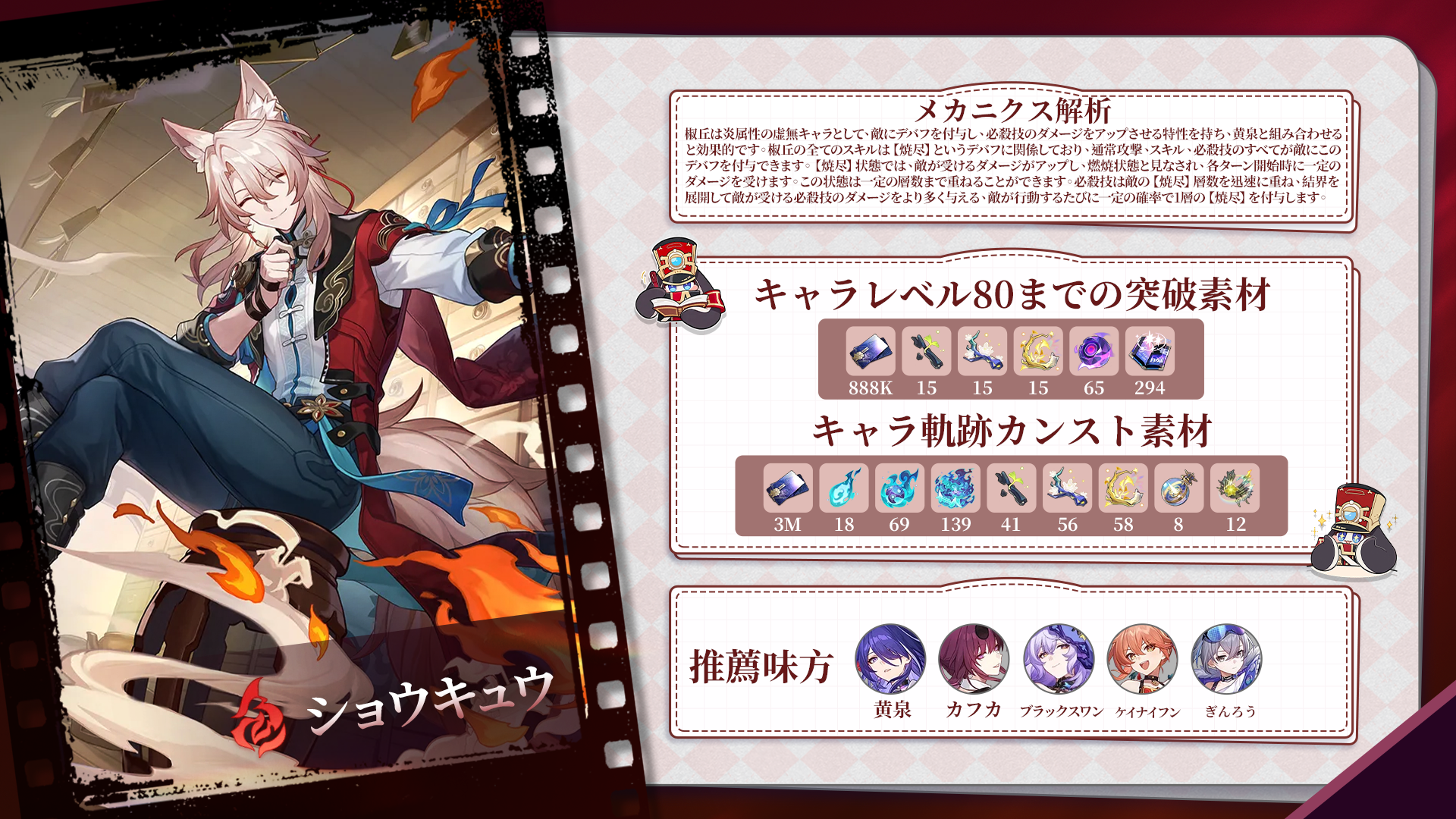V2.4】椒丘丨詳細な育成素材まとめ！ Honkai: Star Rail | HoYoLAB