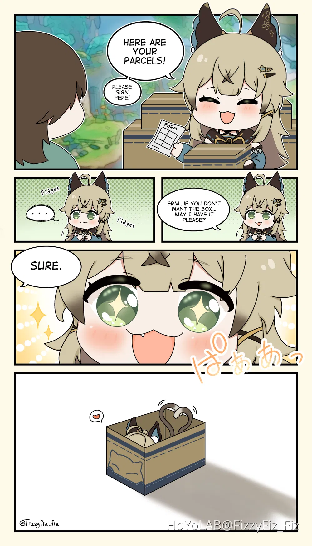 cats and boxes Genshin Impact HoYoLAB