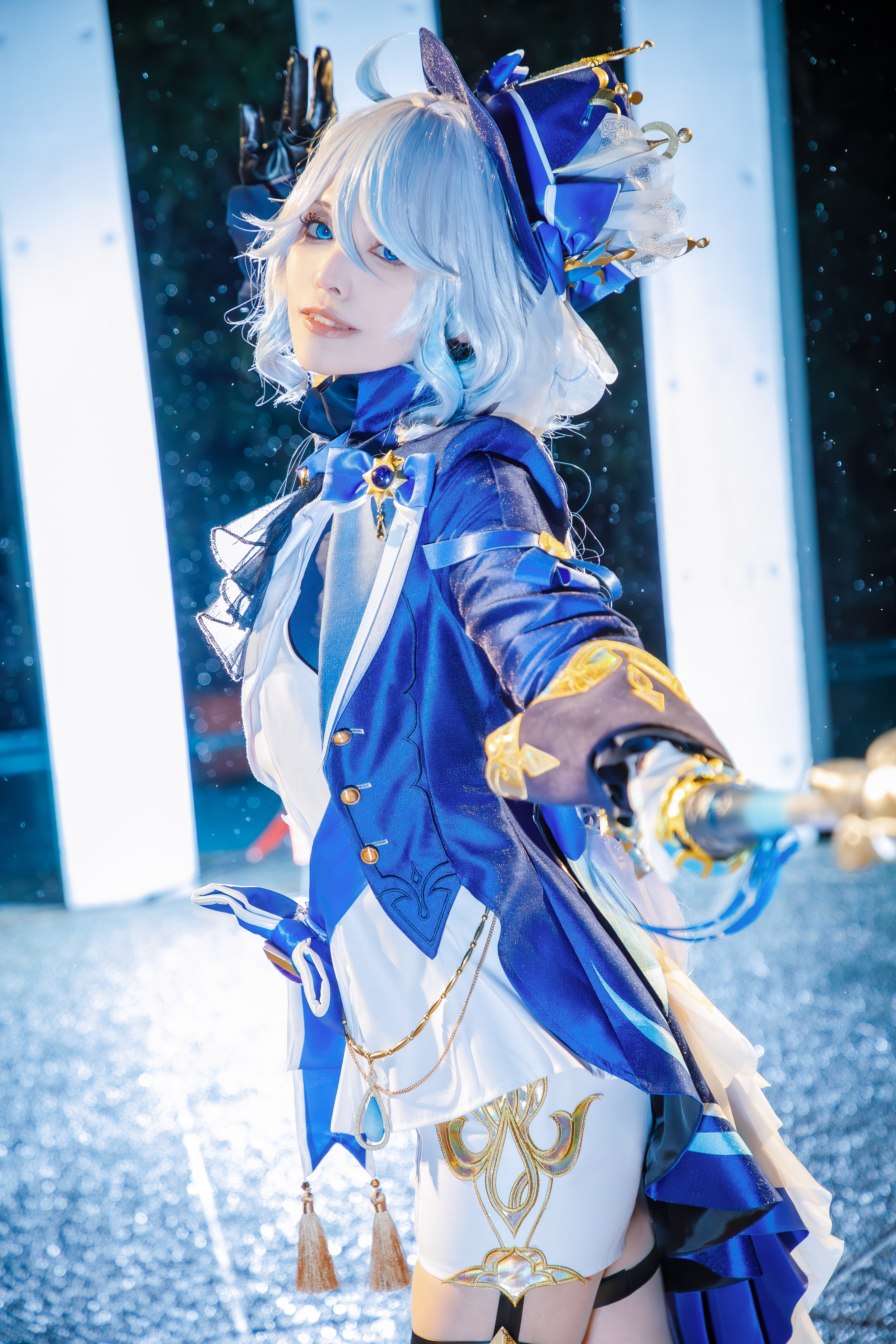 原神 フリーナ コスプレ - 青色 セクシー ドレス | 下着通販
