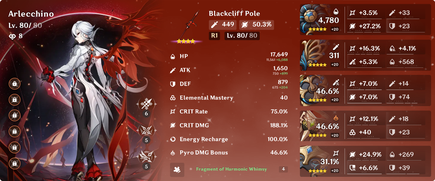 How is my arle build? Genshin Impact HoYoLAB