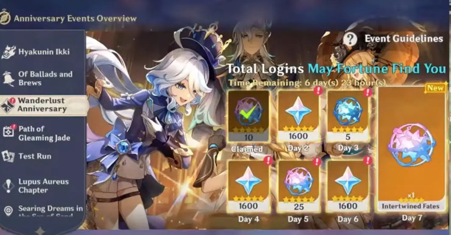 4 YEAR ANNIVERSARY LOGIN Genshin Impact | HoYoLAB