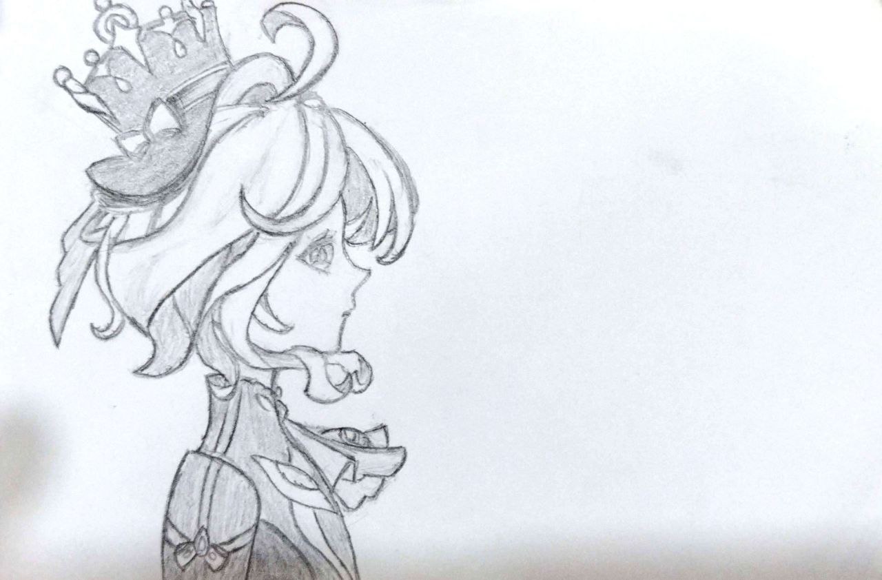 芙宁娜（铅笔画） Genshin Impact | HoYoLAB, image size:1280x842