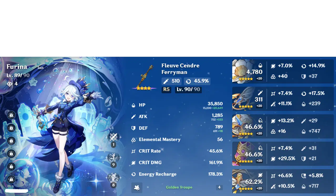 Furina build ! Genshin Impact | HoYoLAB