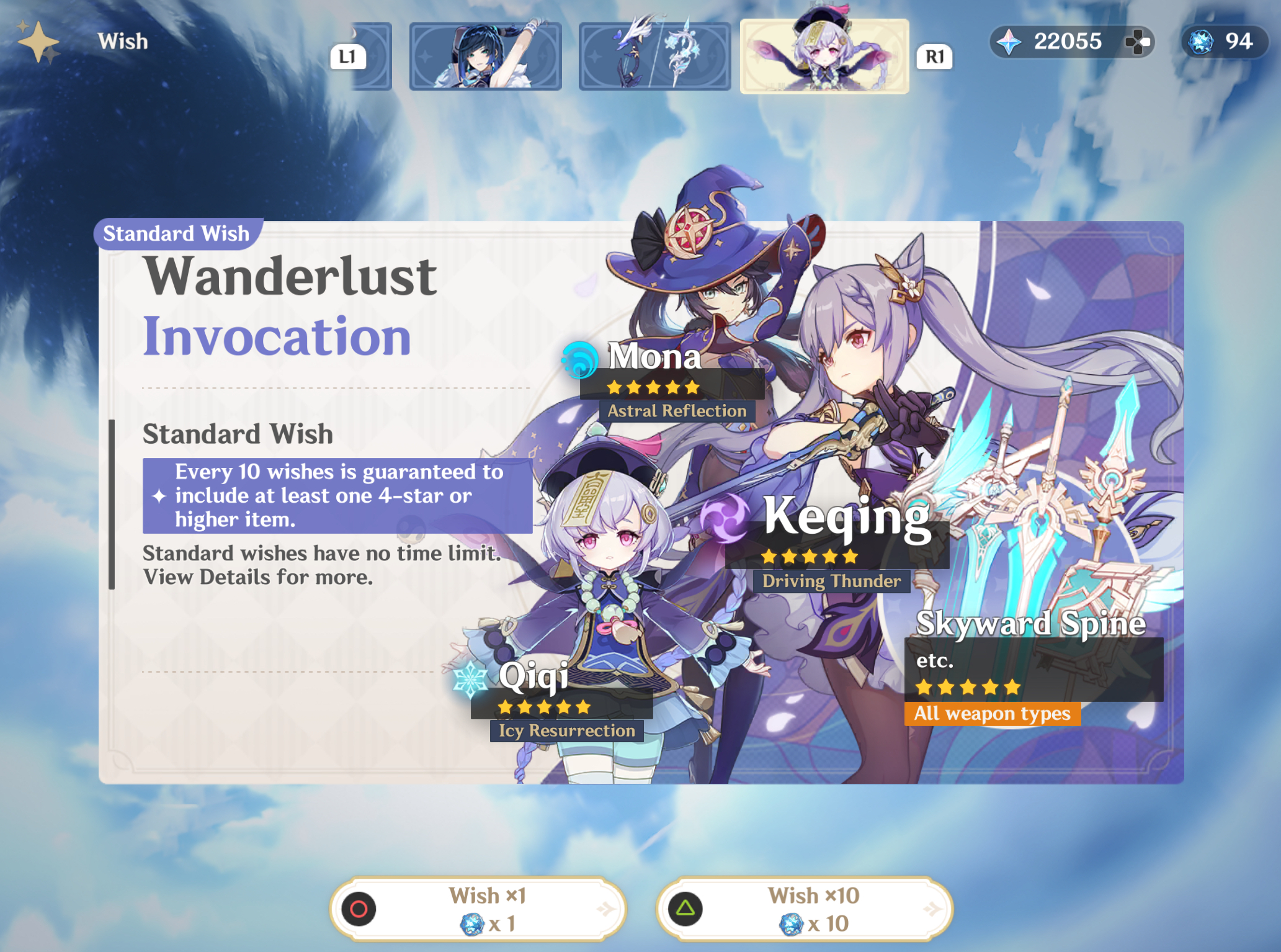 Standard Banner pull Genshin Impact HoYoLAB