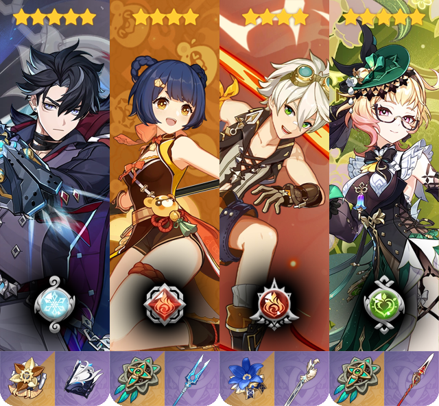 [4.8] Rotation ♦️ Melt ♦️ Wriothesley Xiangling Bennett Emilie Genshin ...