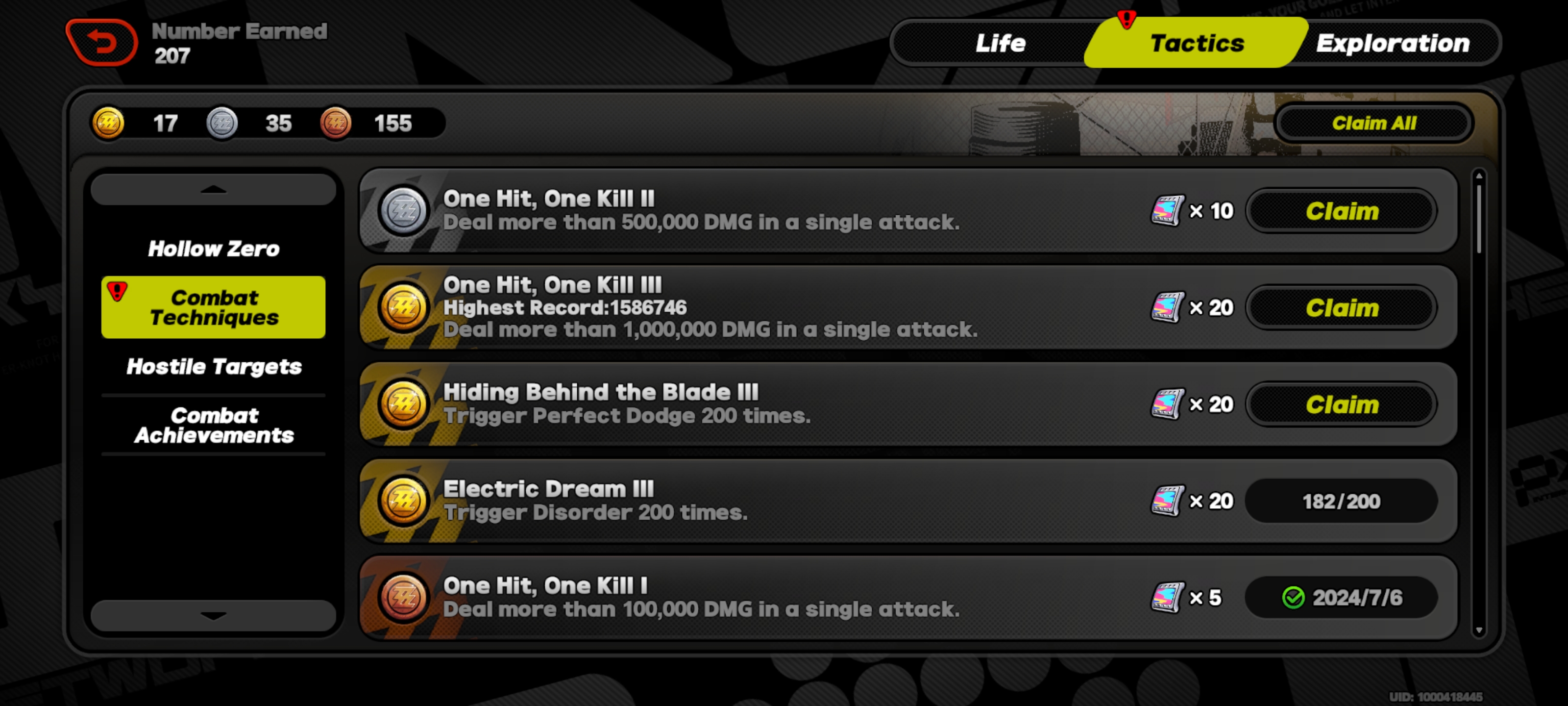 1 million DMG achievement ✓ Zenless Zone Zero | HoYoLAB