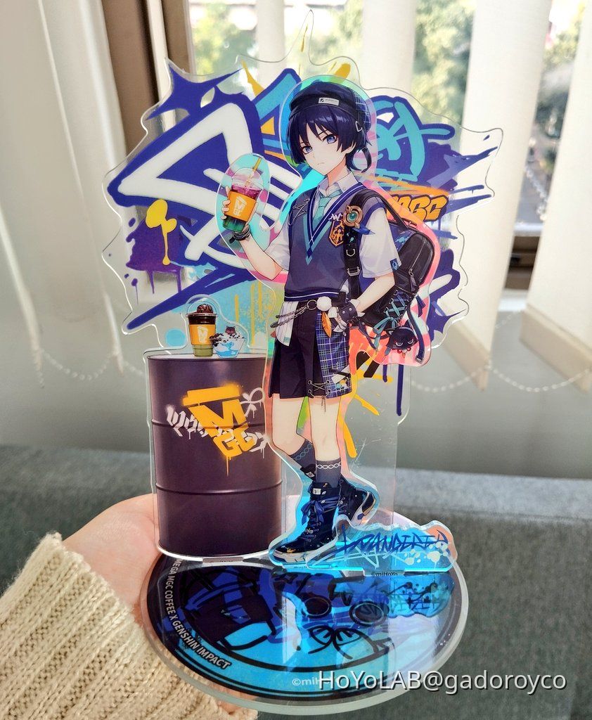 ジェジュン Cafe de KAVE オープン記念　ノベルティ　アクスタ Genshin Impact Wanderer X Mega Coffee Acrylic Standee Genshin