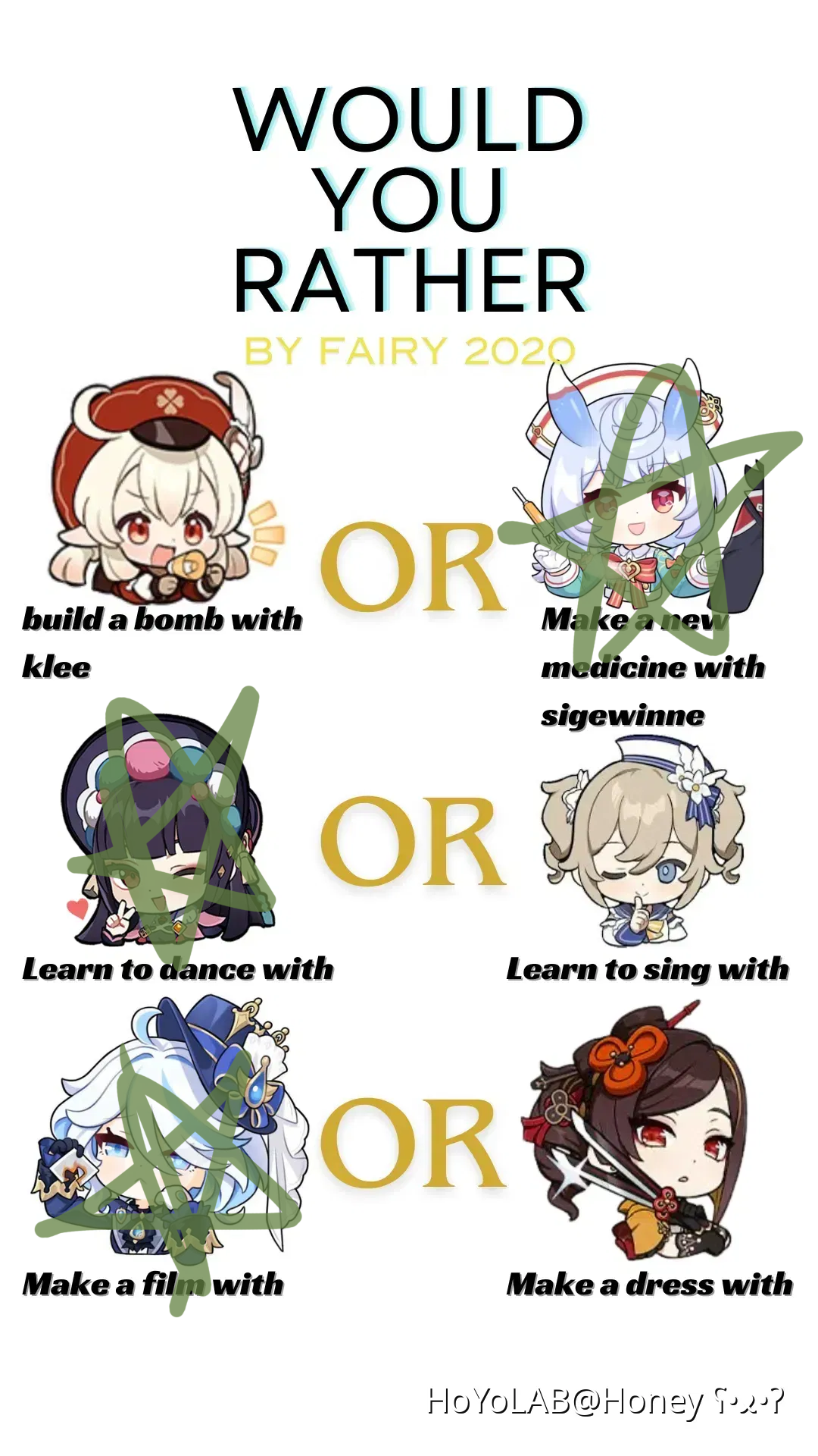 Would you rather Genshin Impact | HoYoLAB