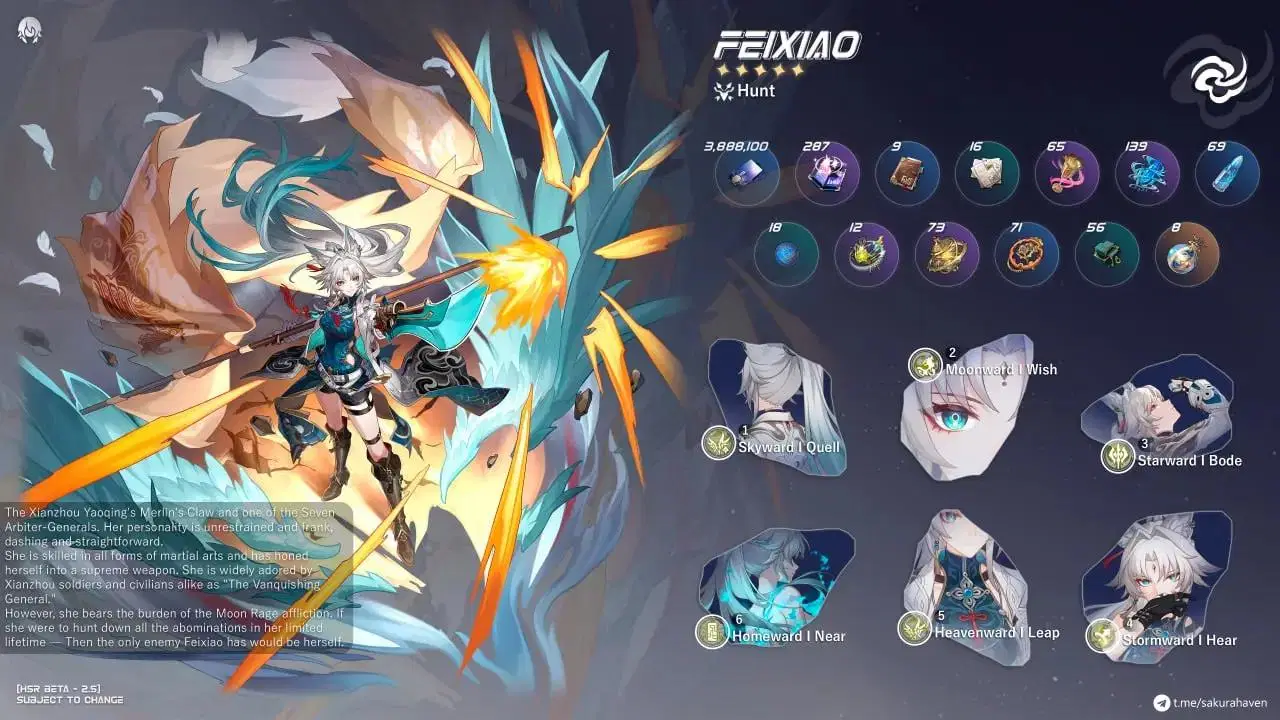 Feixiao Preparation Honkai: Star Rail | HoYoLAB