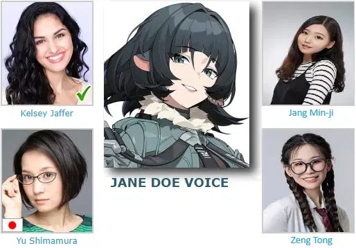 Jane Doe Voice Actors Zenless Zone Zero | HoYoLAB