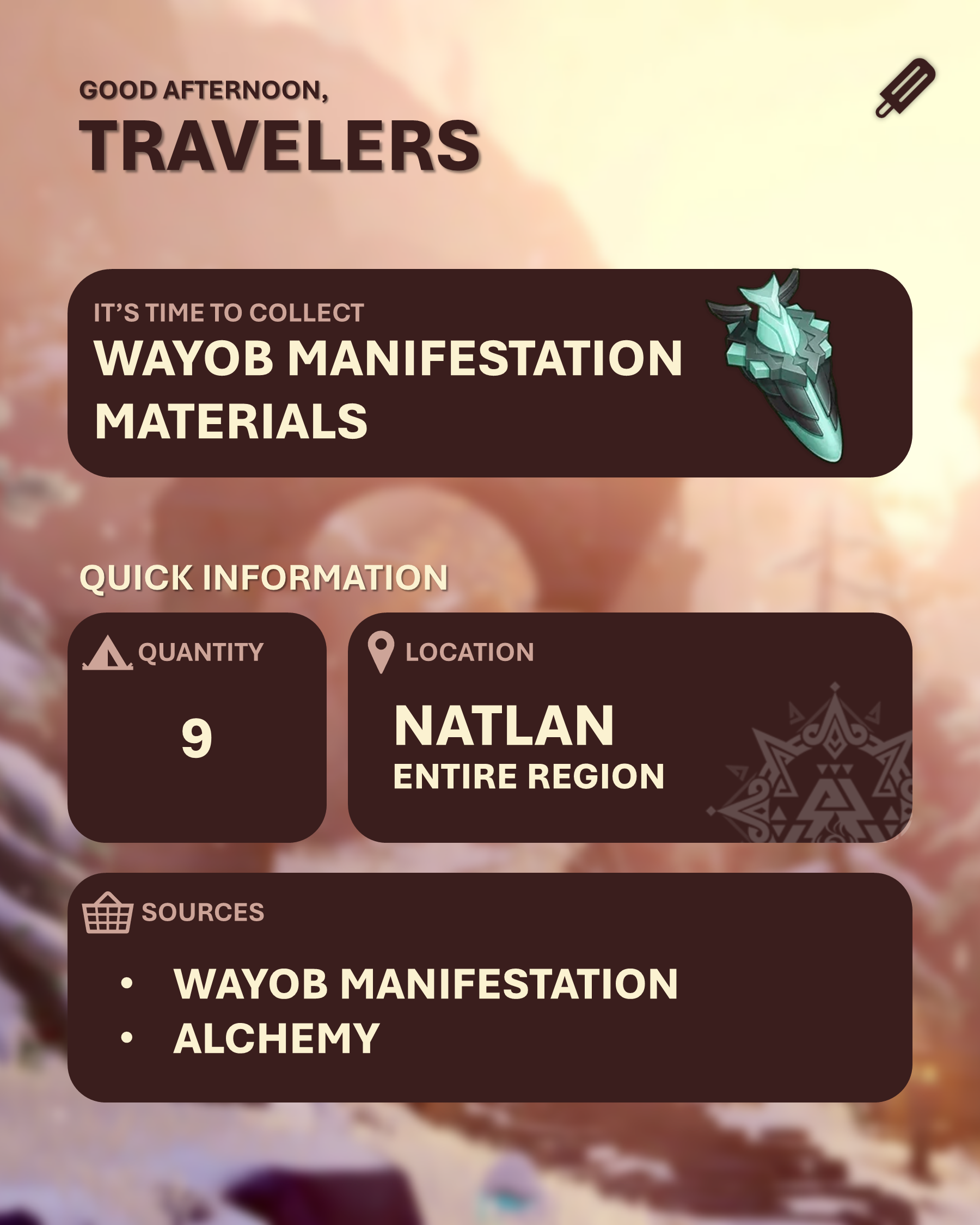 Wayob Manifestation Materials Enemy Collection Guide [Version 5.0] Genshin Impact HoYoLAB