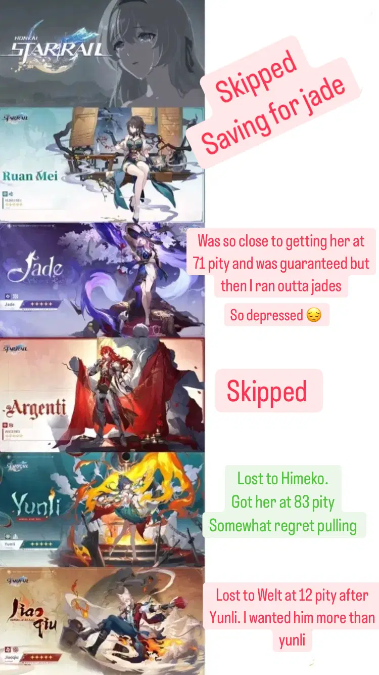 My updated HSR pulls. (Plz read description) Honkai: Star Rail | HoYoLAB