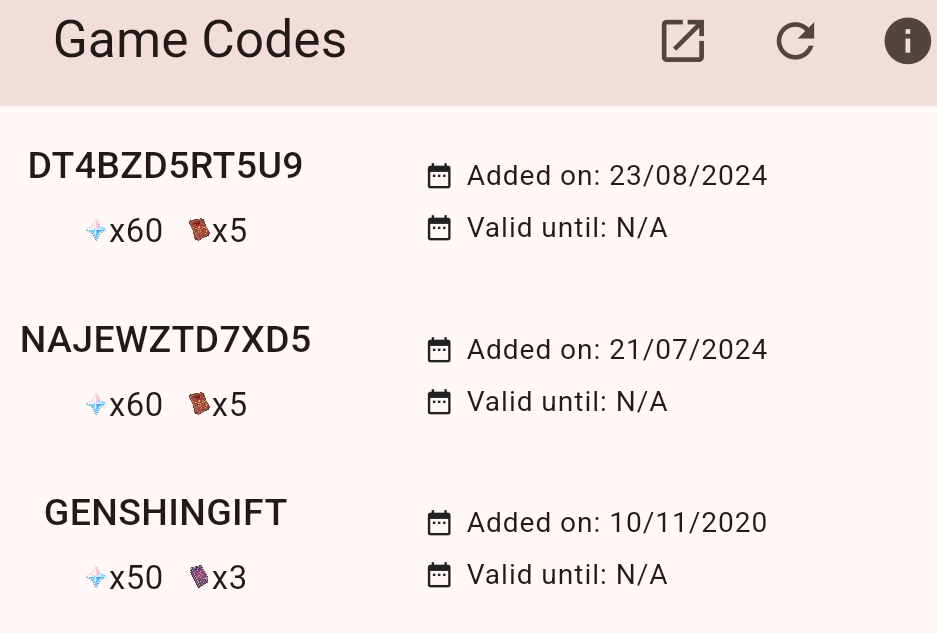 Working Genshin Codes Genshin Impact HoYoLAB Working genshin codes genshin impact hoyolab