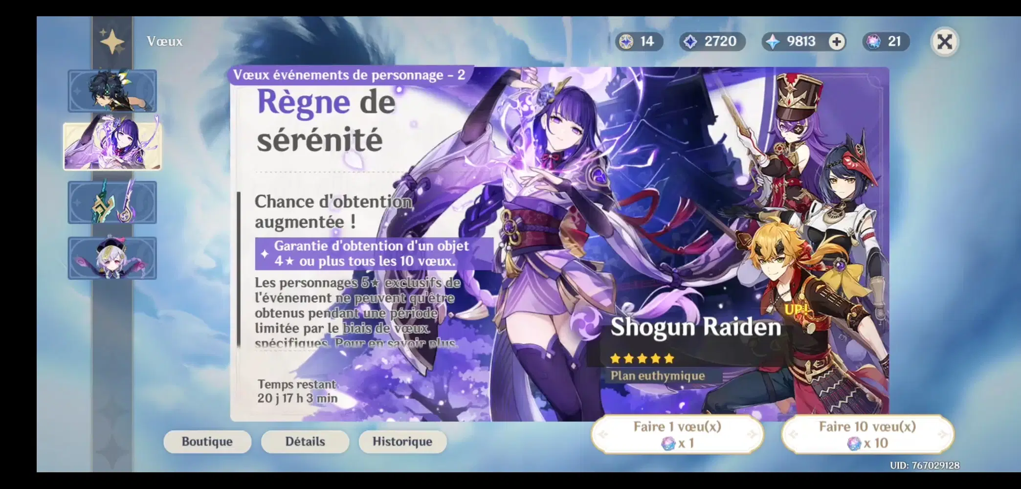 Conta Genshin Ar 59 - 18 Pers. 5* - 40 Destinos E Mais! - Genshin