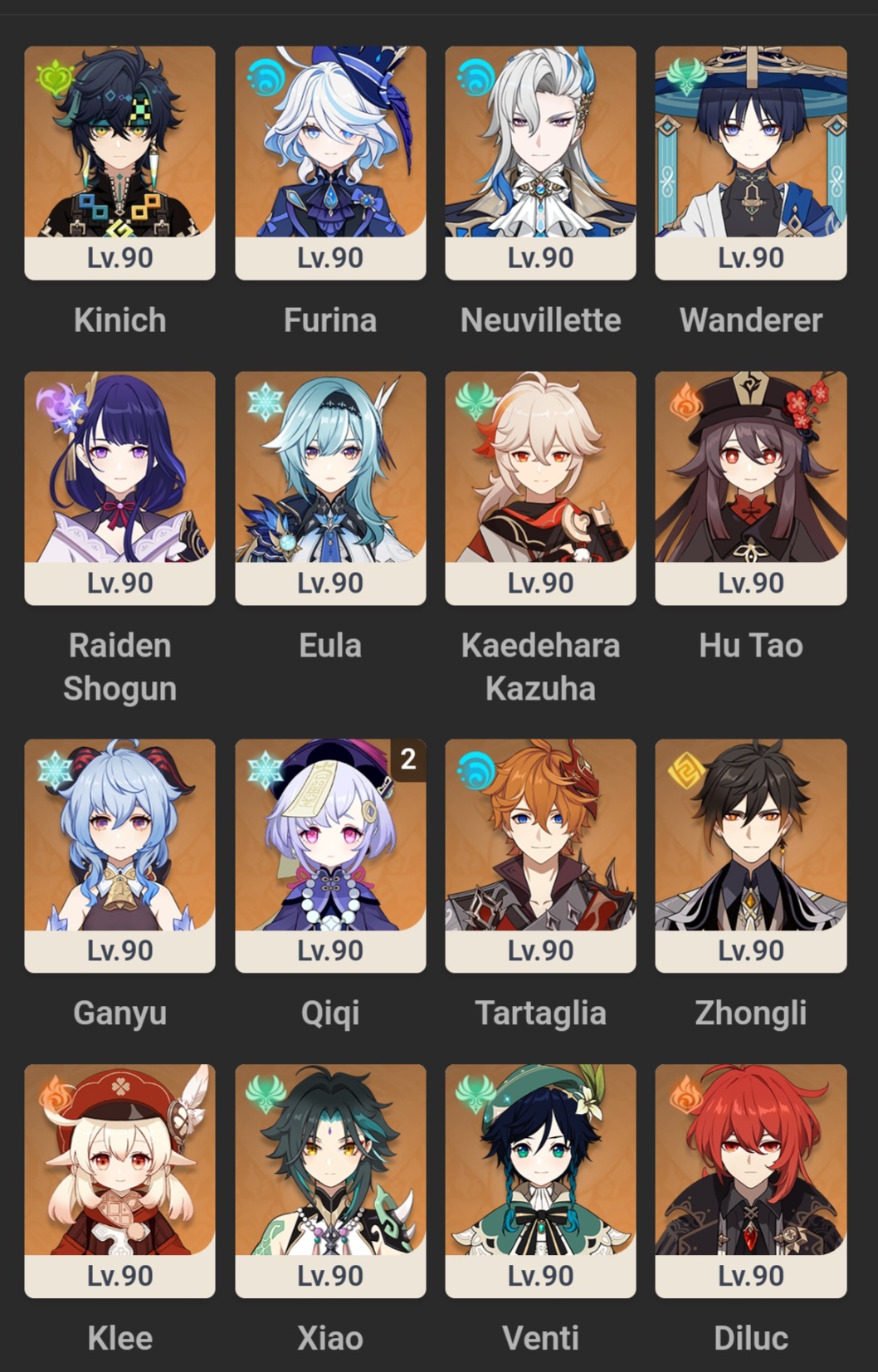 My genshin roster genshin impact hoyolab