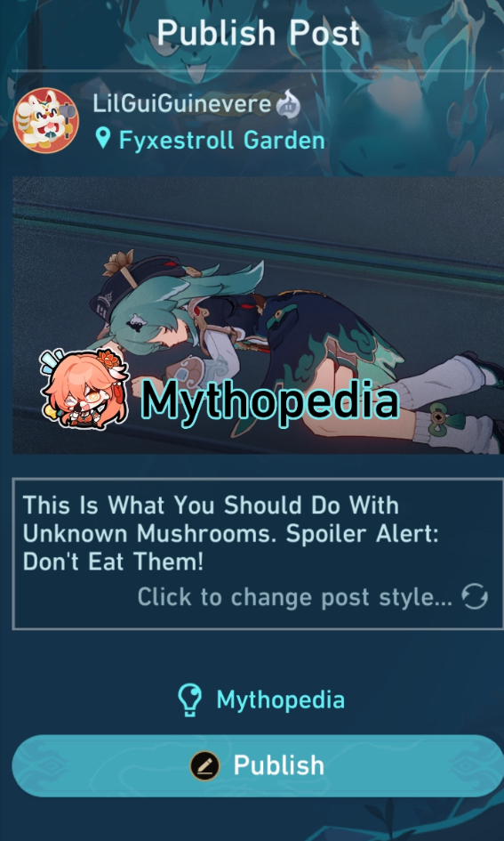 Hmmmm… what should I choose to post? Honkai Star Rail HoYoLAB