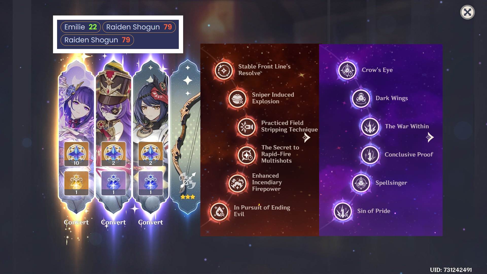 c2 Raiden + c6 Chev + c6 Sara in 158 pulls!! Genshin Impact | HoYoLAB