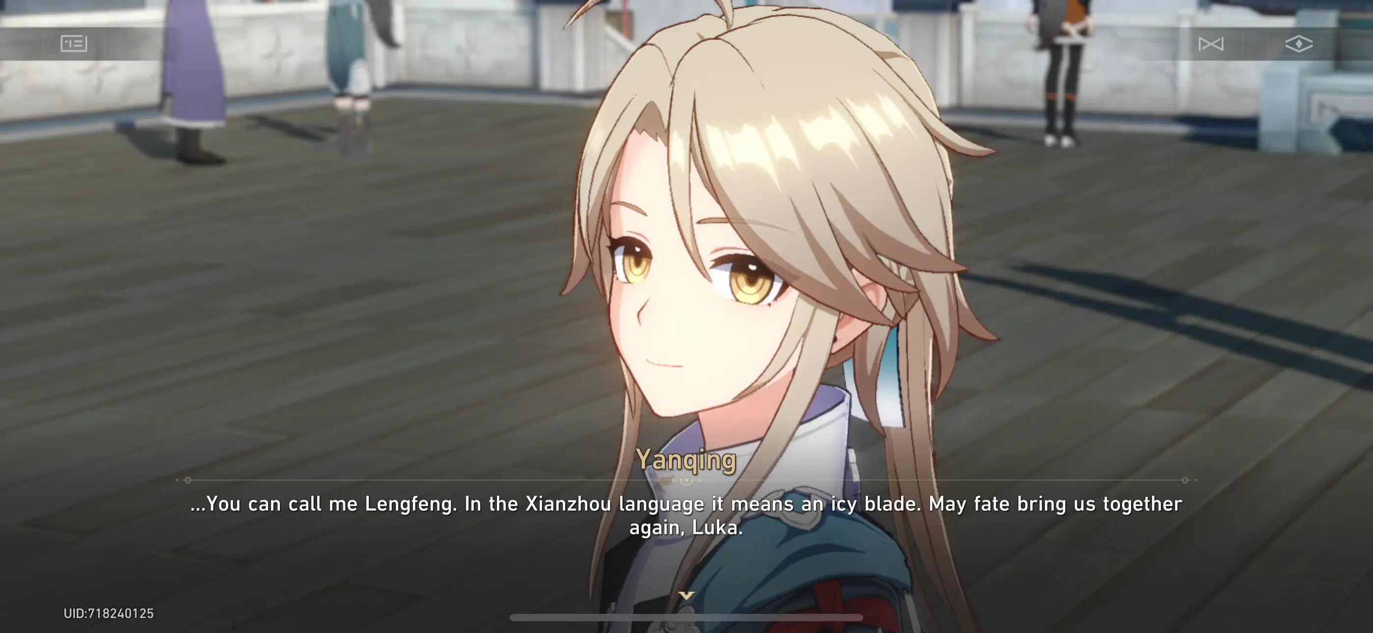 If LengFeng means icy blade does that mean that Dan Feng means “the