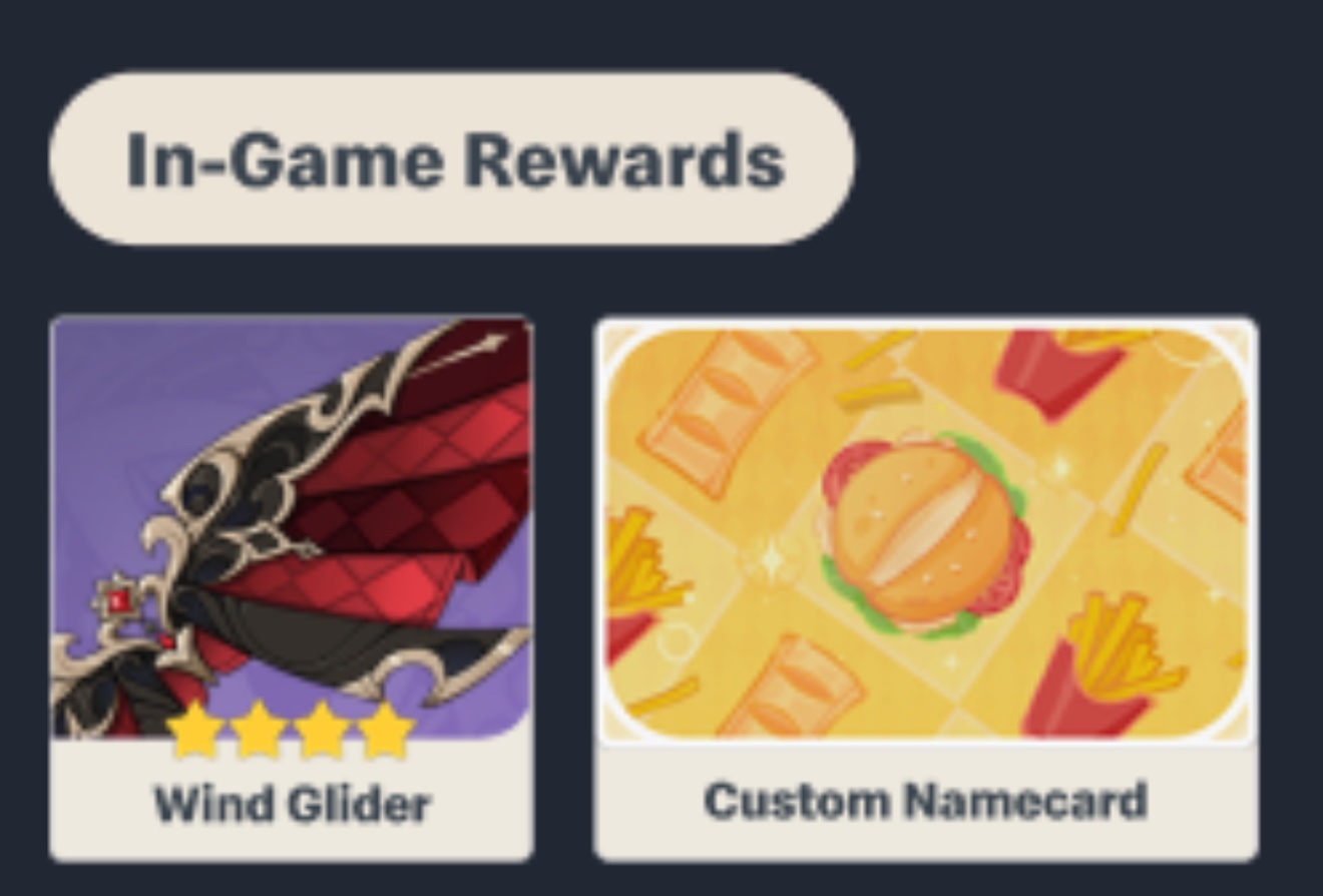 McDonald’s Wings Code Genshin Impact | HoYoLAB