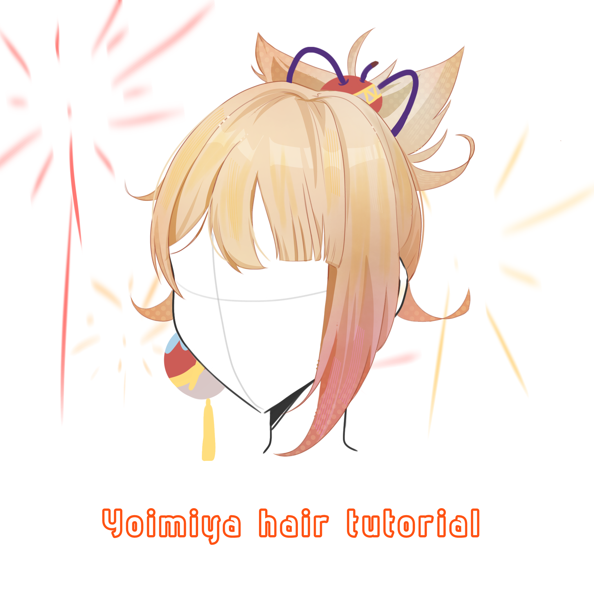 Yoimiya hair tutorial Genshin Impact | HoYoLAB