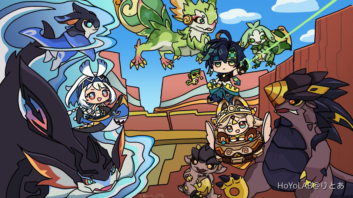 ムアラニ！カチーナ！キィニチ！とナタの竜たち Genshin Impact