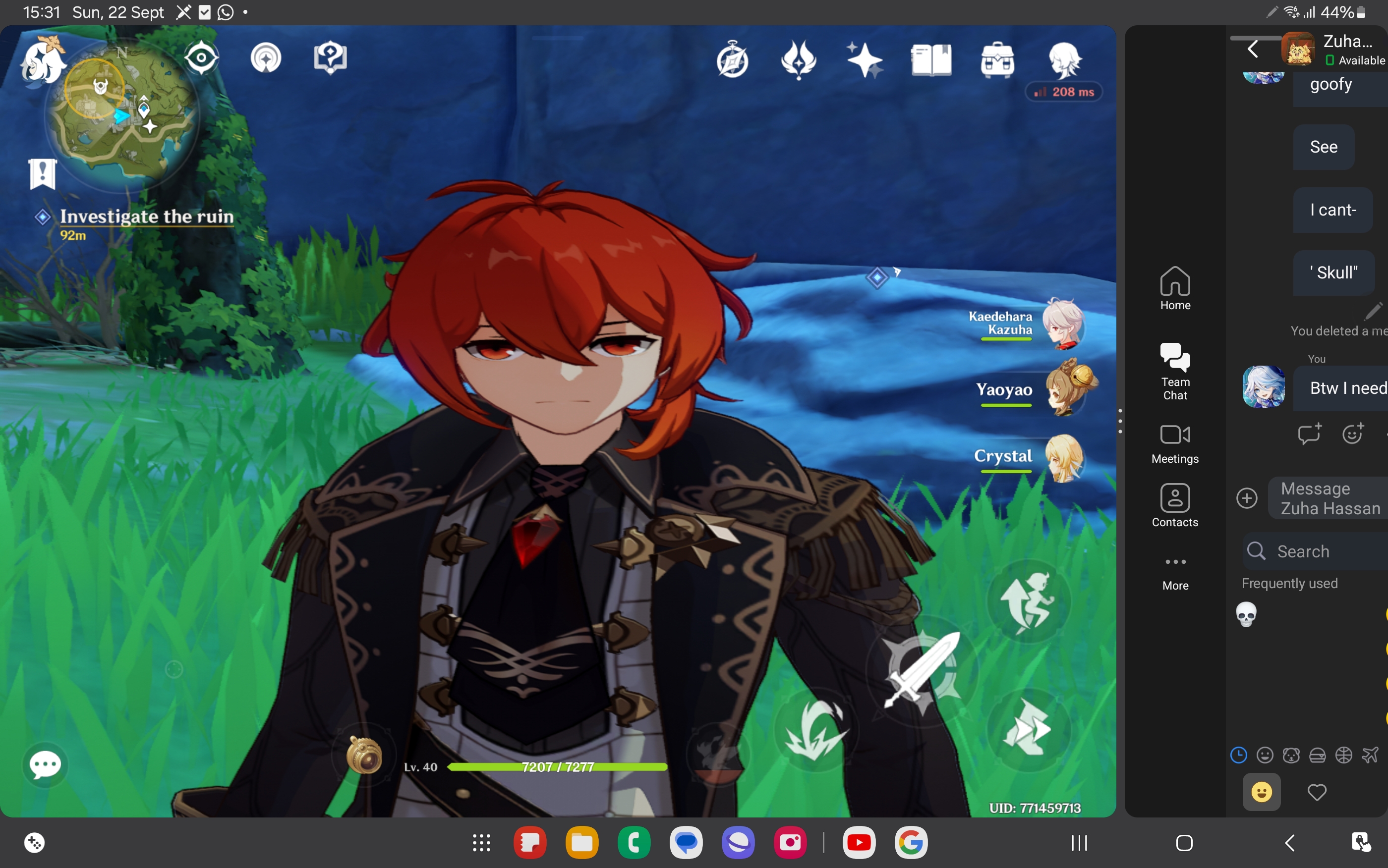 I AM SORRY BUT I WAS JUST SPLIT SHARING GENSHIN AND YT VIDE9 AND I MADE