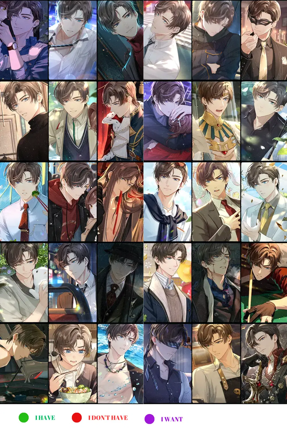 I did a SSS/SSR collection template Tears of Themis | HoYoLAB