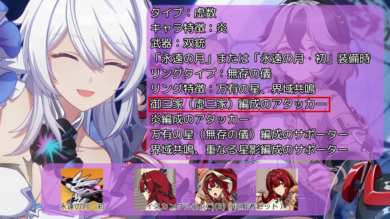 Ver.7.8先行テスト】「終焉の律者」新装備「永遠の月」「征服者セット