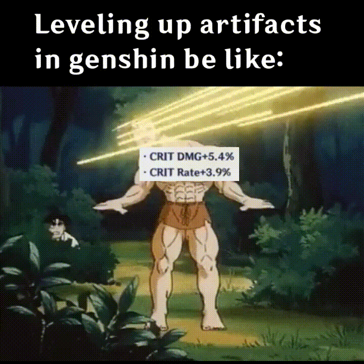 Leveling up artifacts in genshin be like genshin impact hoyolab