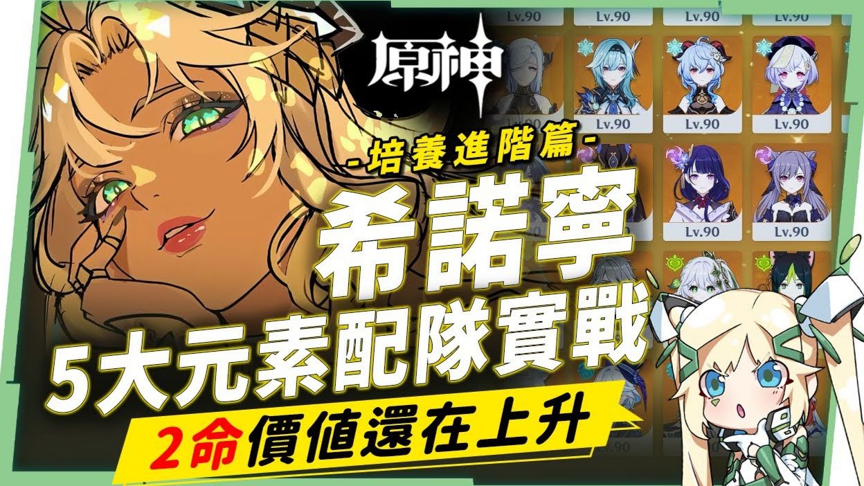 角色攻略# 希諾寧🐆2命有多強？▸五大元素近４０種配隊實戰！除了萬葉，還能換下另外一位人權角？可以搭配胡桃嗎？增傷/減抗手法、進階小技巧匯總!  ▹璐洛洛◃ Genshin Impact | HoYoLAB