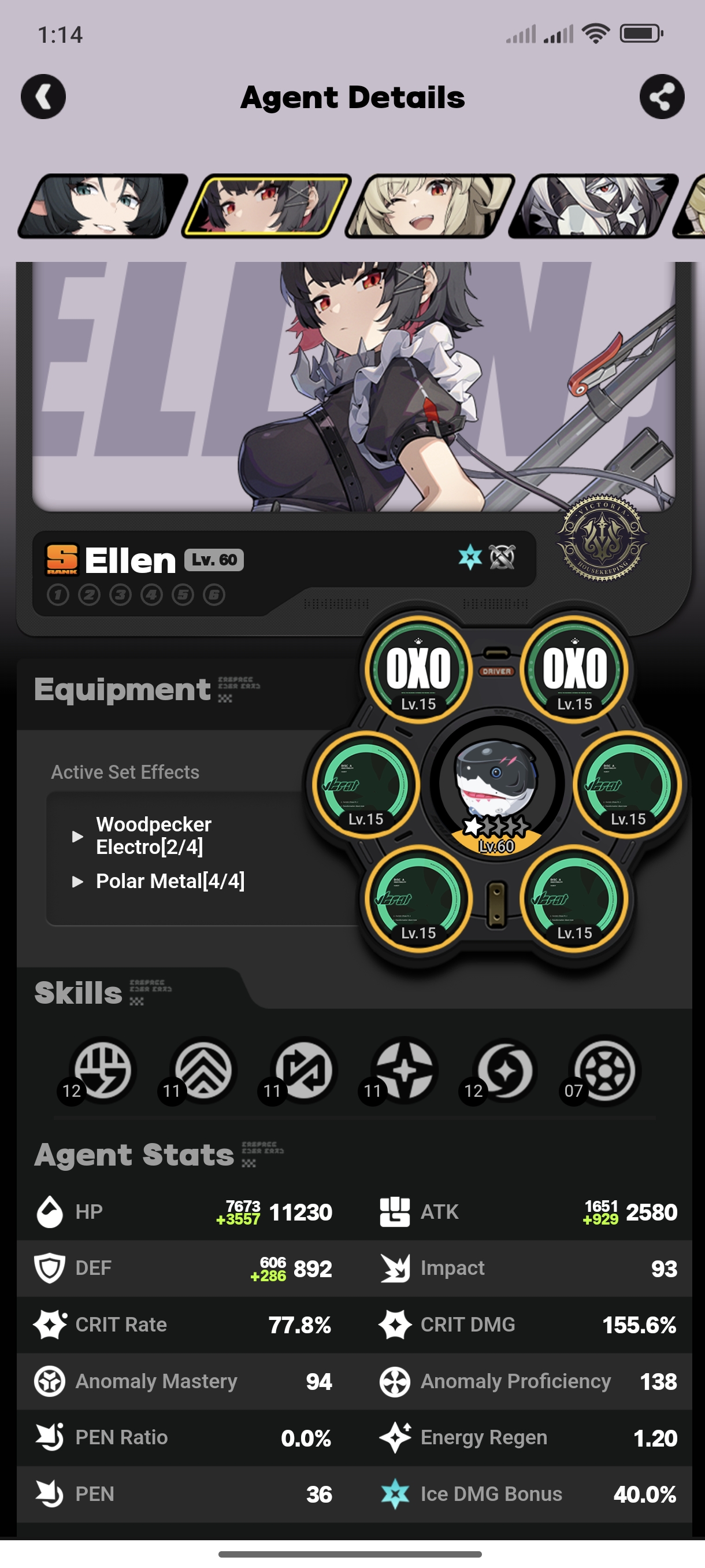 my current build for Ellen Zenless Zone Zero | HoYoLAB