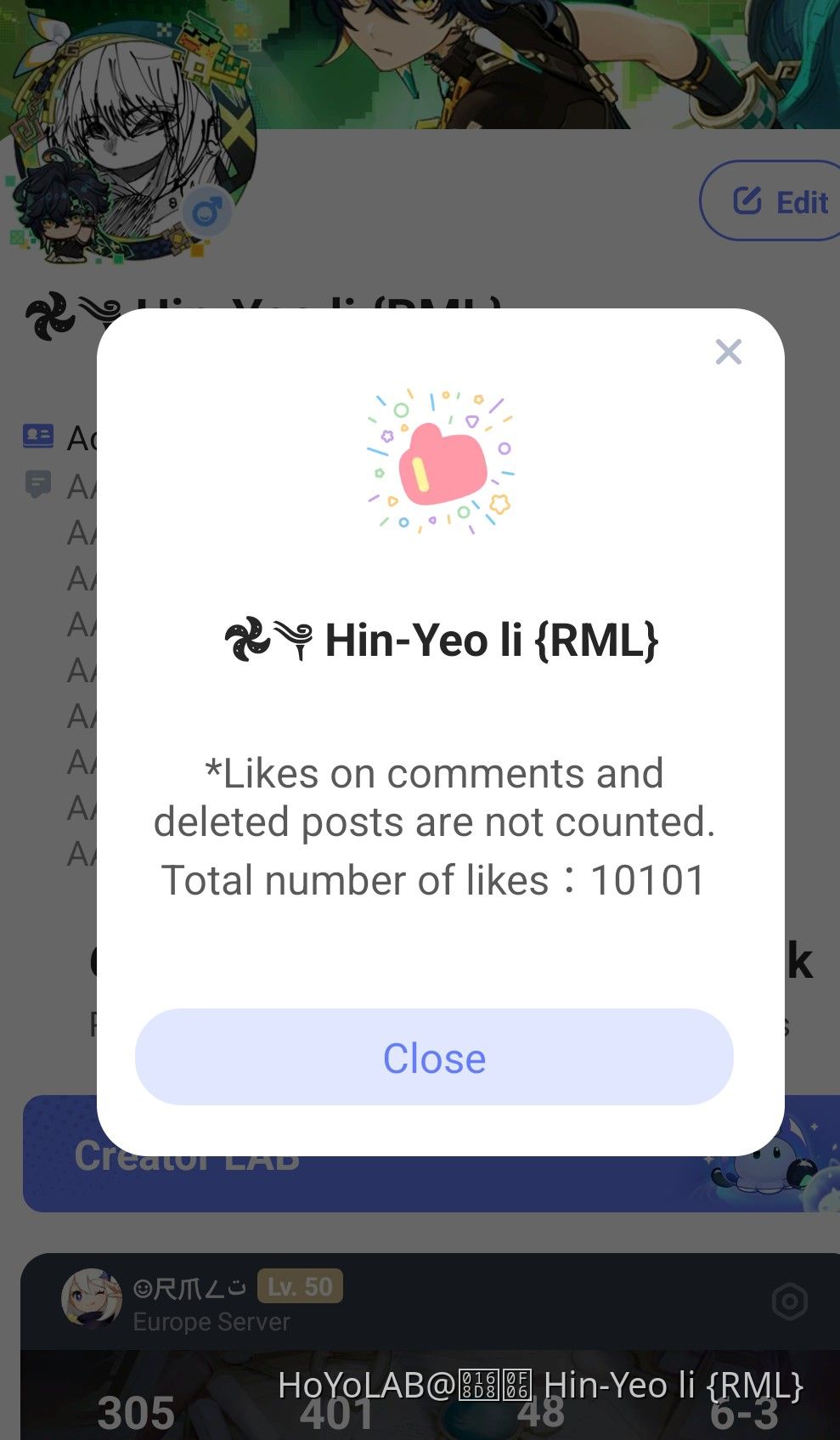 THE NUMBER | HoYoLAB