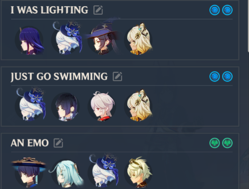 Weird Team Names Genshin Impact HoYoLAB