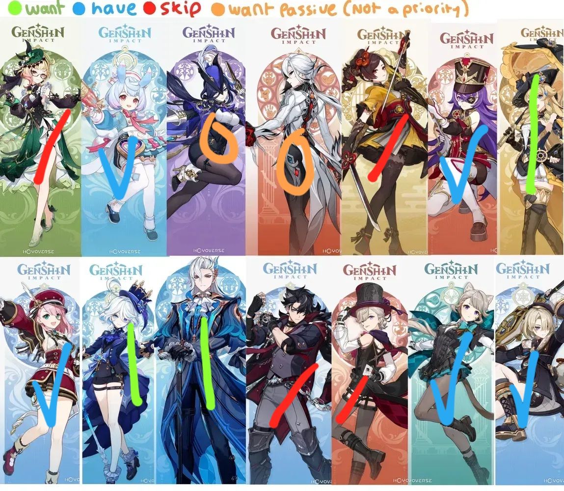 【新作】Fontaine 4種類 FONTAINE CHARACTER LIST Genshin Impact | HoYoLAB
