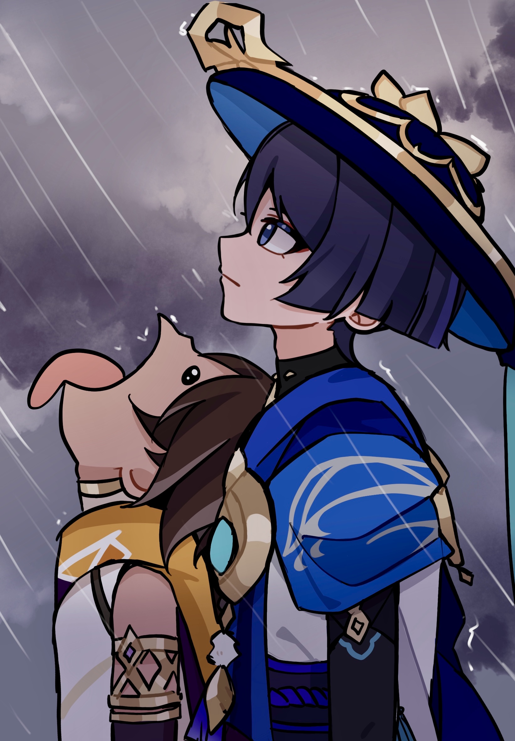 I drew the rain trend with sethoscara… Genshin Impact | HoYoLAB