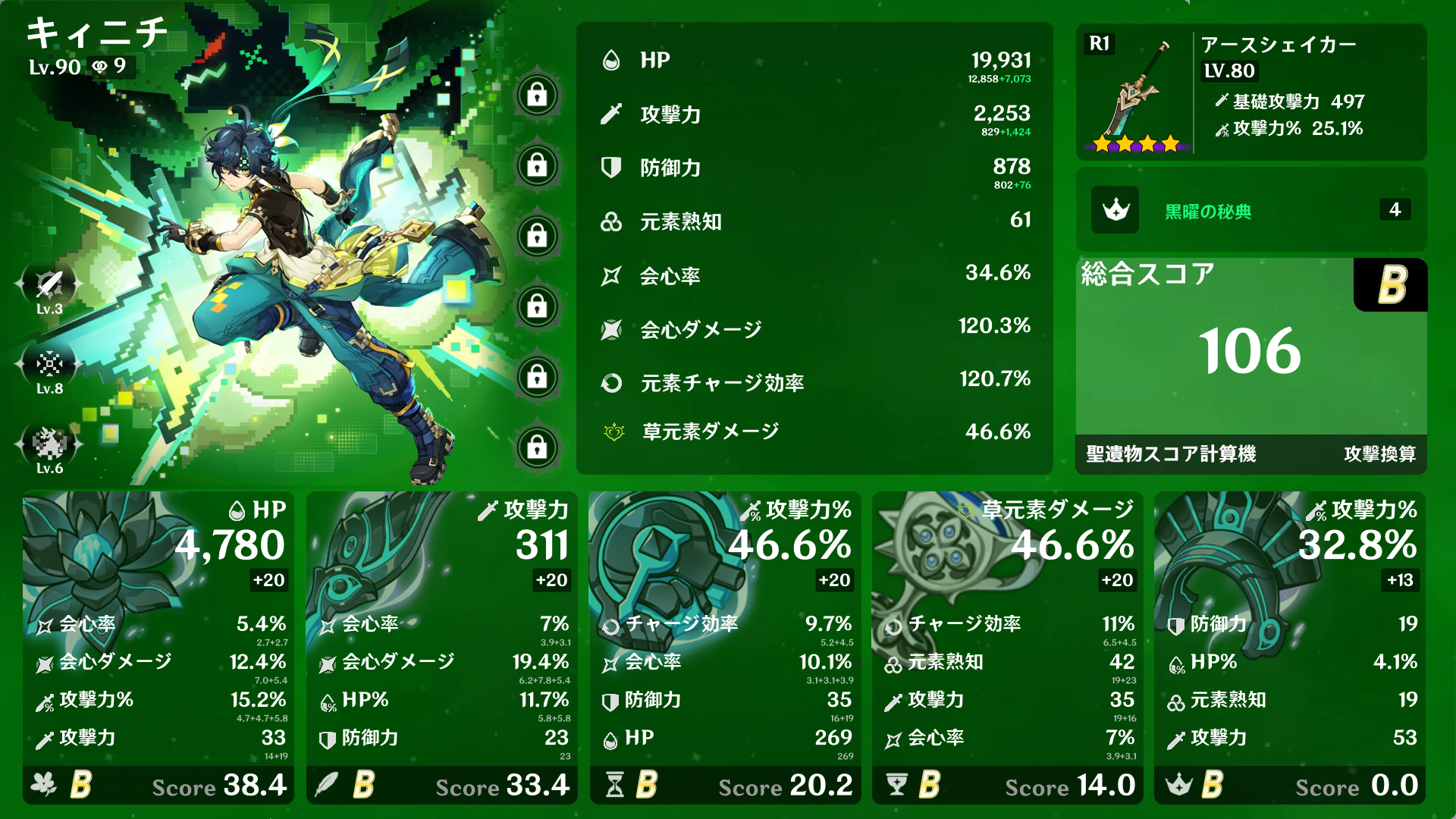原神始めて約2ヶ月の聖遺物 Genshin Impact | HoYoLAB