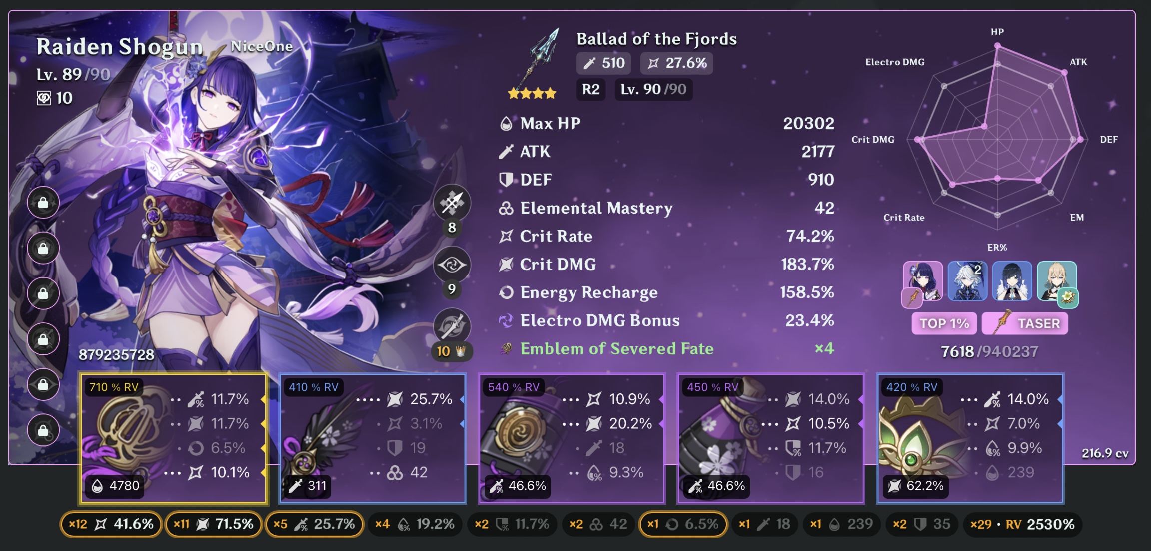 Accidentally Top 1% Raiden! 😍🔥 Genshin Impact | HoYoLAB