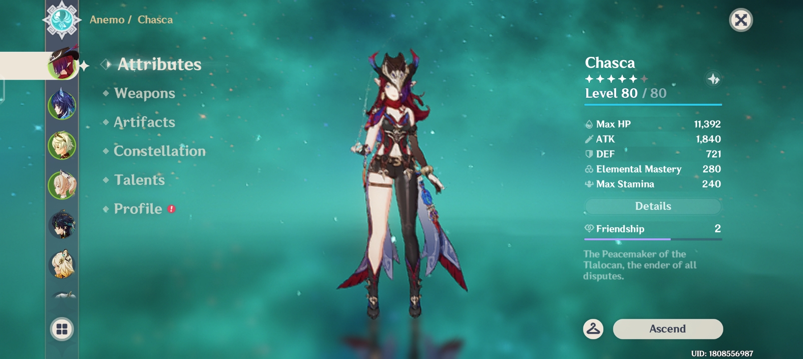 I just asend my chasca to lvl 90 🤩 Genshin Impact | HoYoLAB