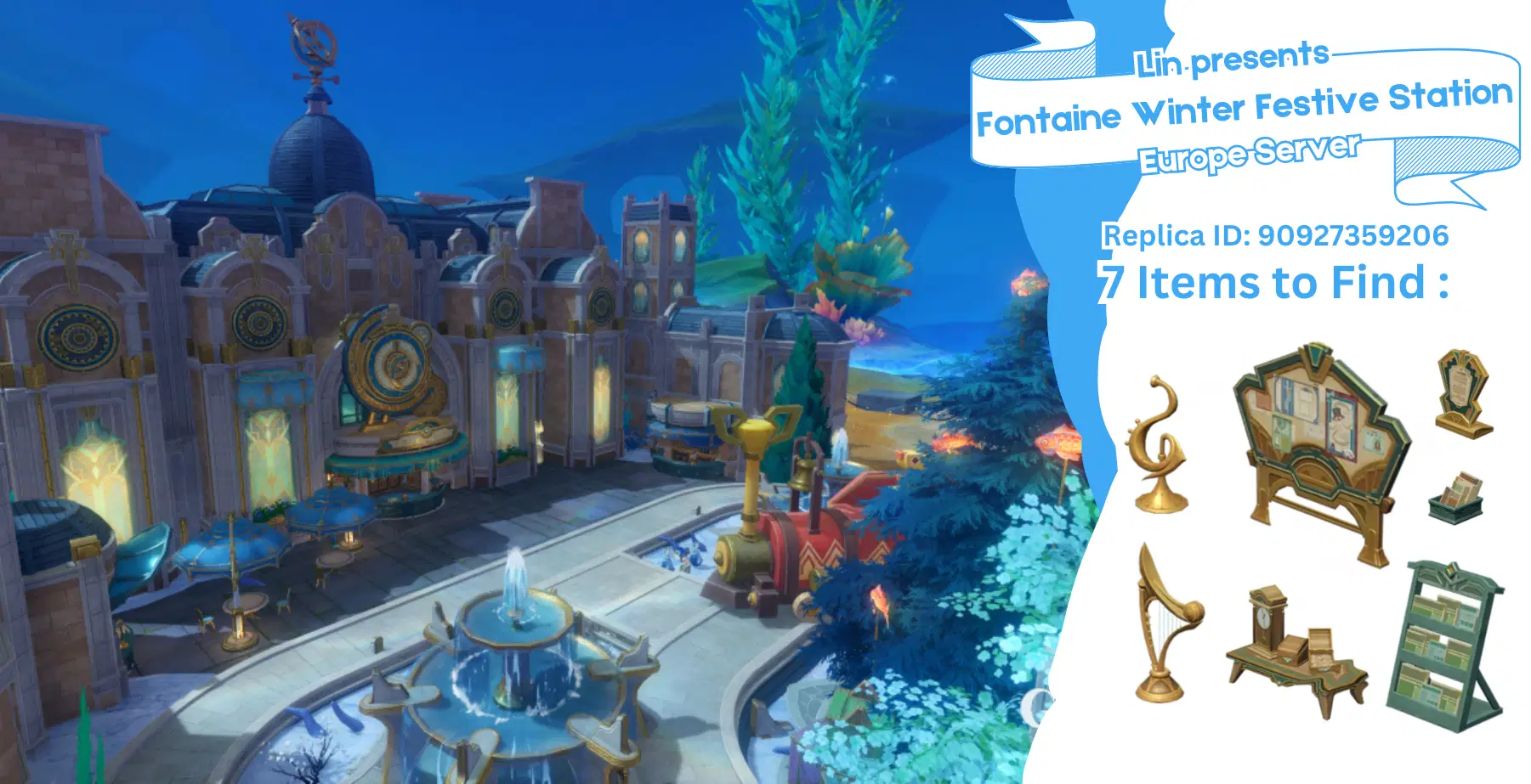 Fontaine Winter Festive Station - Fontaine Swirling Isles