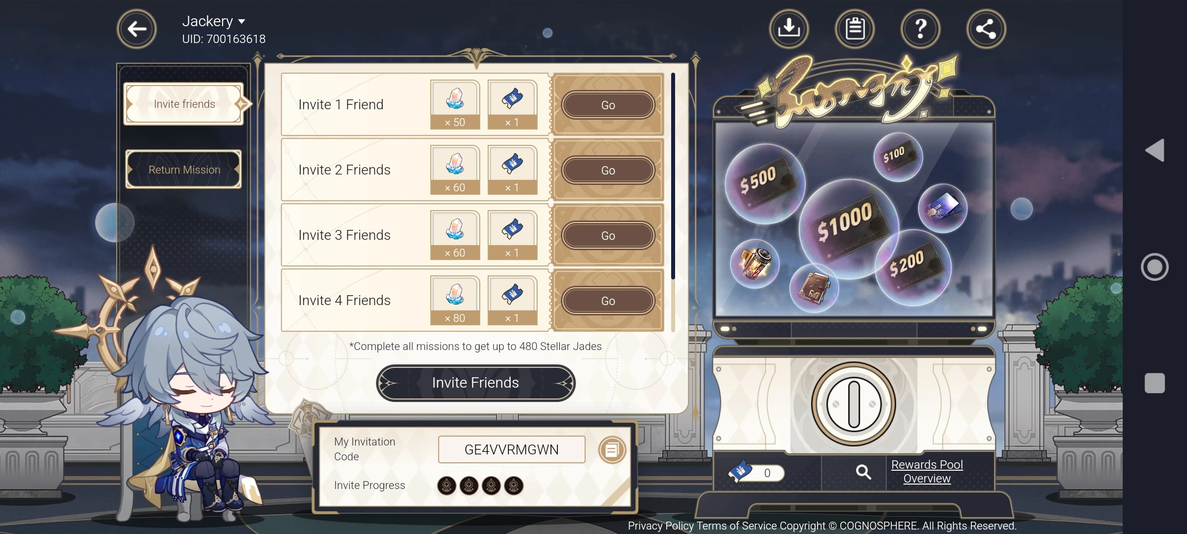 Invite code for HSR! Honkai: Star Rail | HoYoLAB
