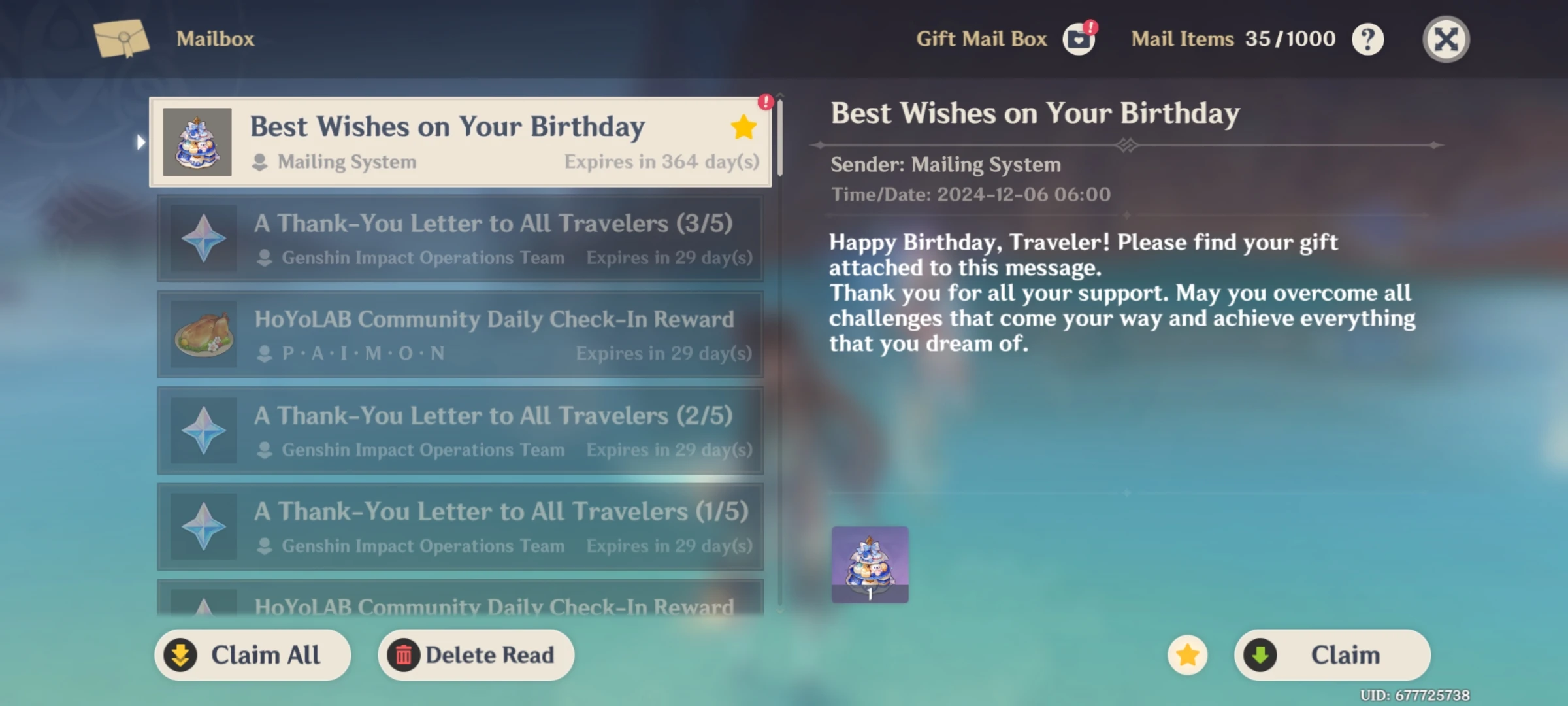My first Birthday on Genshin :0 Genshin Impact | HoYoLAB