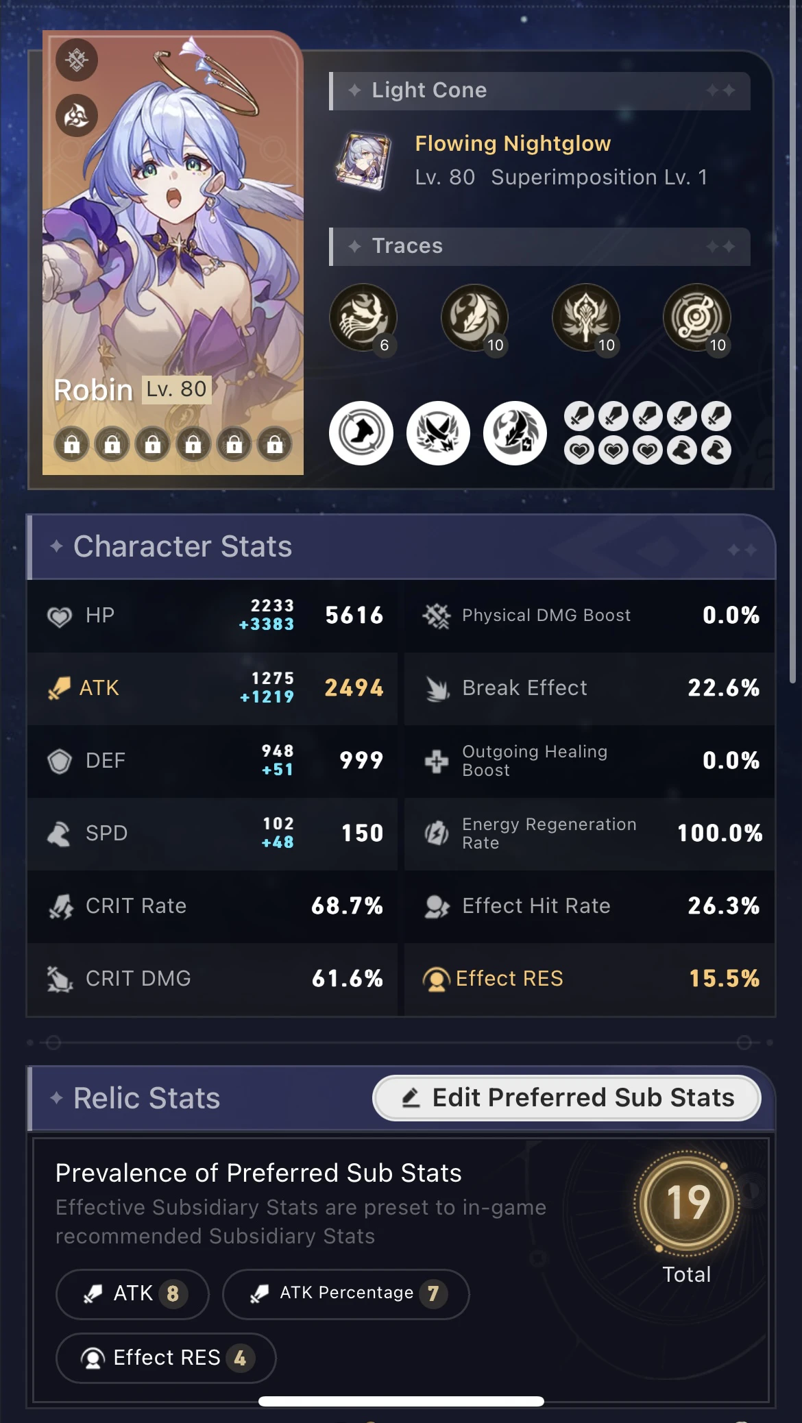 Robin build (as of right now) Honkai: Star Rail | HoYoLAB