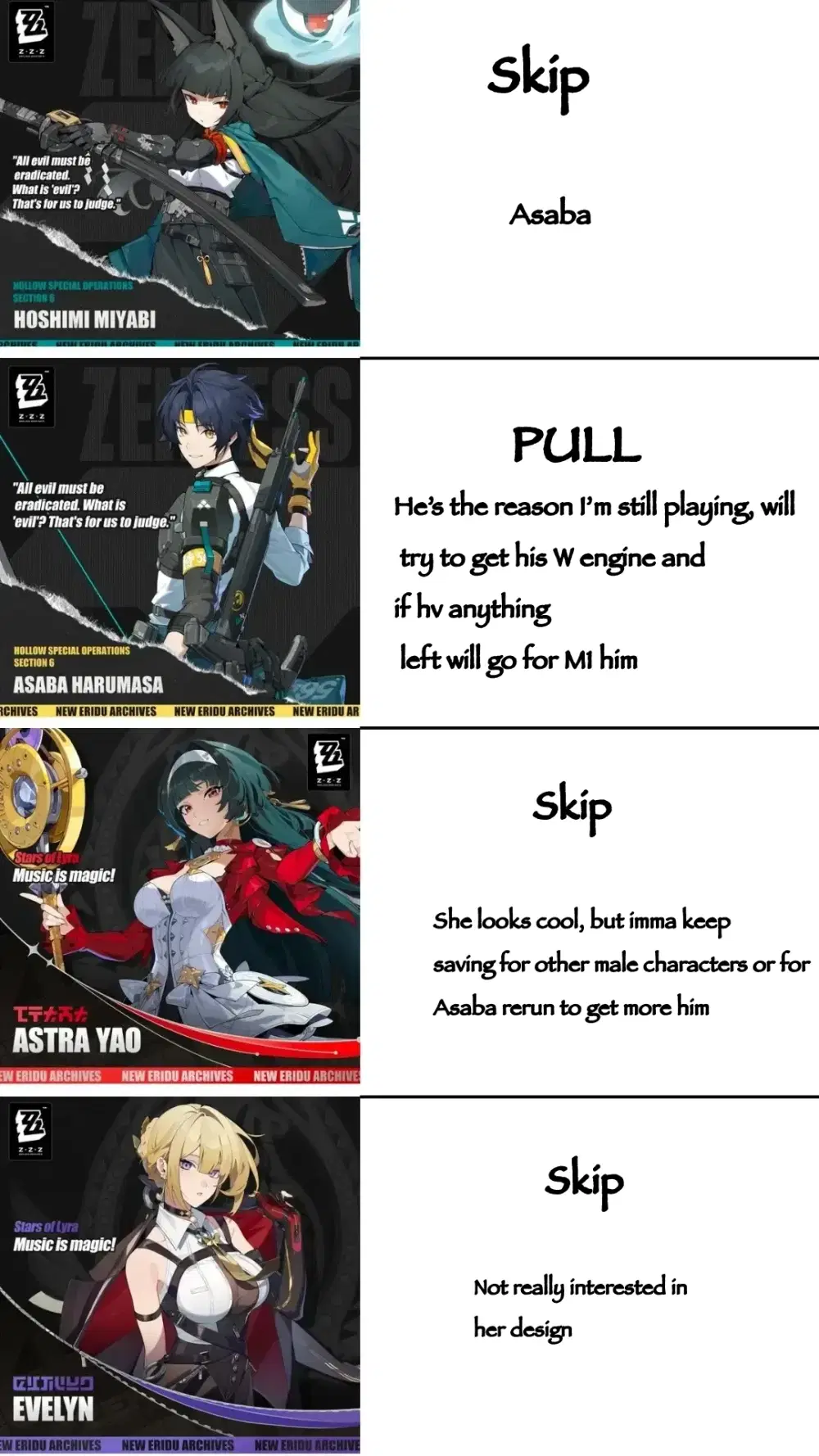 Zzz pulling plans Zenless Zone Zero | HoYoLAB