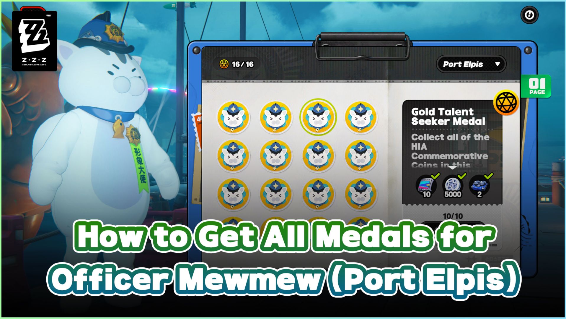 ZZZ 1.4] How to Get All Medals for Officer Mewmew (Port